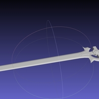 Sword Art Online Elucidator Sword Printable Assembly - Thumbnail 4
