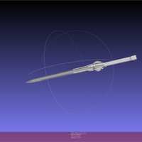 Akame Ga Kill Tatsumi Incursio Sword Printable Assembly - Thumbnail 3