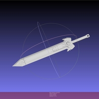 Akame Ga Kill Tatsumi Incursio Sword Printable Assembly - Thumbnail 4