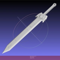 Small Akame Ga Kill Tatsumi Incursio Sword Printable Assembly 3D Printing 540900