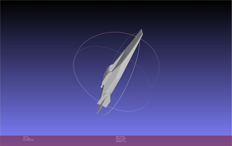 NASA X-43 Scramjet Experimental Plane Printable Miniature 3D Print 540901