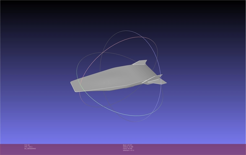 NASA X-43 Scramjet Experimental Plane Printable Miniature 3D Print 540902