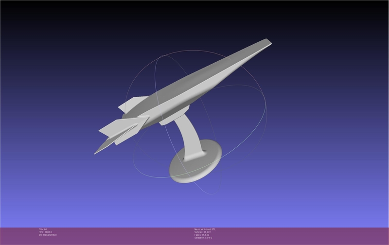 NASA X-43 Scramjet Experimental Plane Printable Miniature