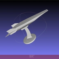 Small NASA X-43 Scramjet Experimental Plane Printable Miniature 3D Printing 540903