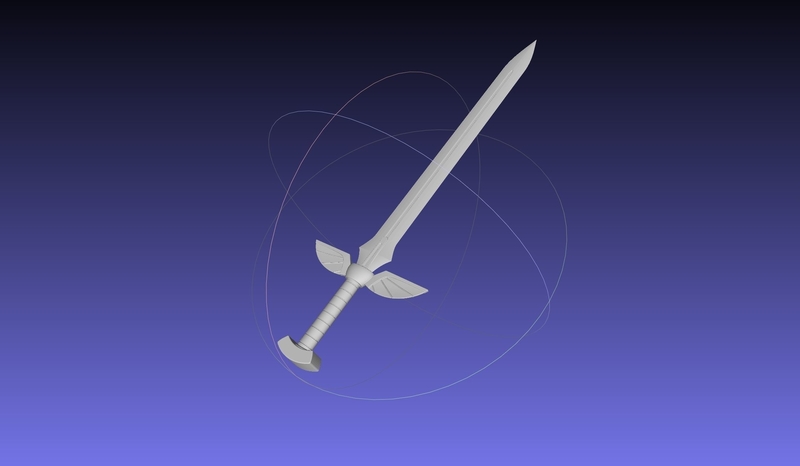Fairy Tail Erza Scarlet 3D-Printable Sword Assembly