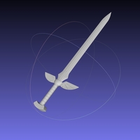 Small Fairy Tail Erza Scarlet 3D-Printable Sword Assembly 3D Printing 540909