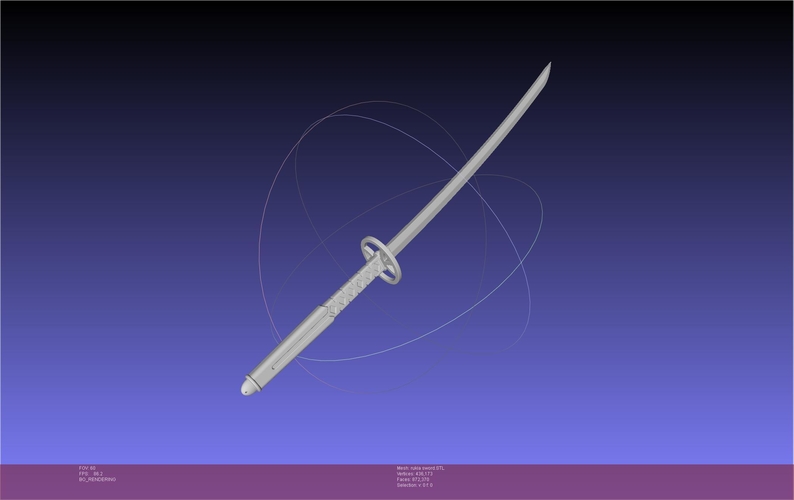 Bleach Kuchiki Rukia Sword Printable Assembly 3D Print 541006