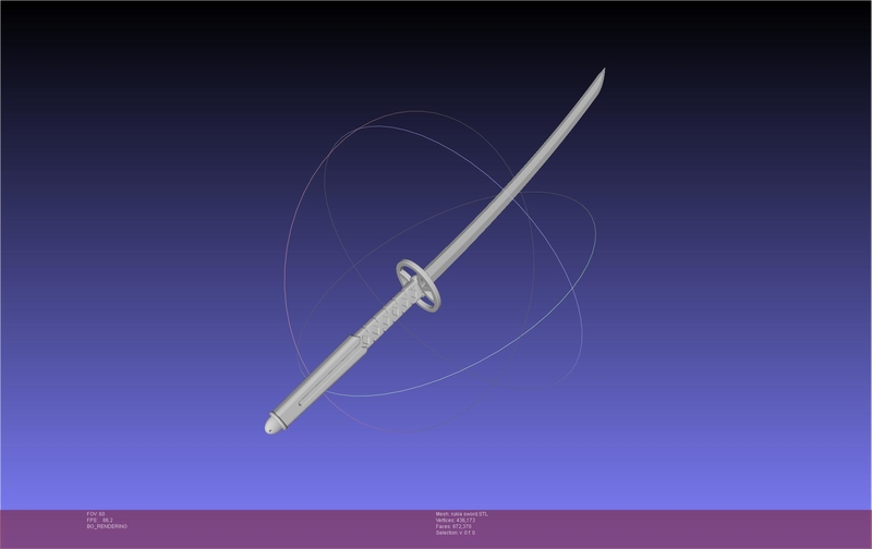 Bleach Kuchiki Rukia Sword Printable Assembly