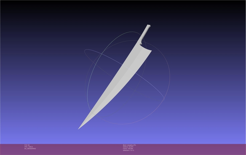 Bleach Ichigo Zangetsu Shikai Sword