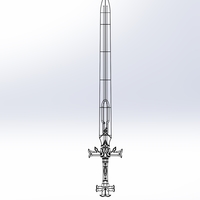 Sword Art Online Alicization Alice Sword Printable Assembly - Thumbnail 5