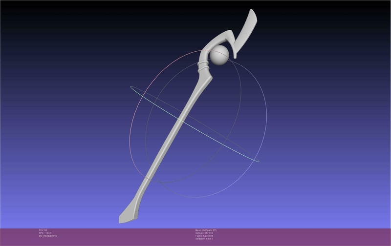 Konosuba Megumin Staff Printable Assembly