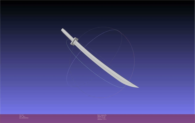 Dr Stone Katana Printable Assembly