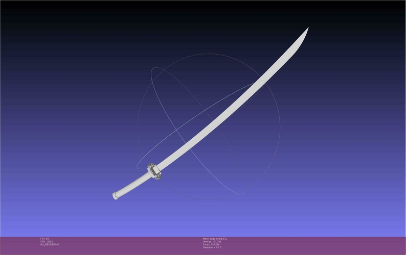 Undead Unluck Andy Sword Assembly 3D Print 541203