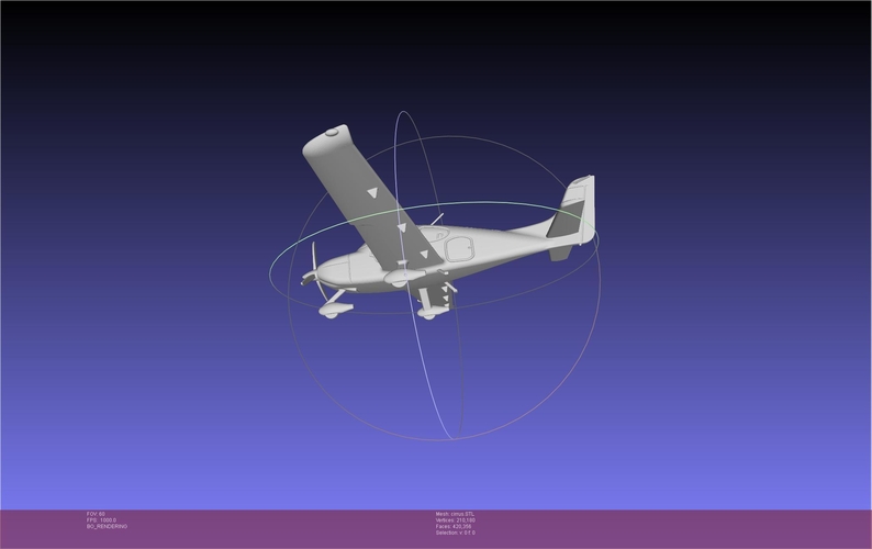 SR22 Cirrus Airplane Printable Miniature 3D Print 541233