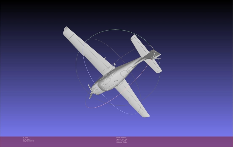 SR22 Cirrus Airplane Printable Miniature 3D Print 541234