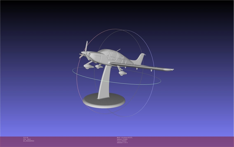 SR22 Cirrus Airplane Printable Miniature 3D Print 541235