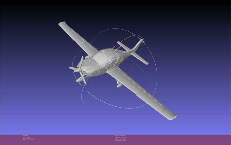 SR22 Cirrus Airplane Printable Miniature 3D Print 541236