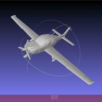 Small SR22 Cirrus Airplane Printable Miniature 3D Printing 541236