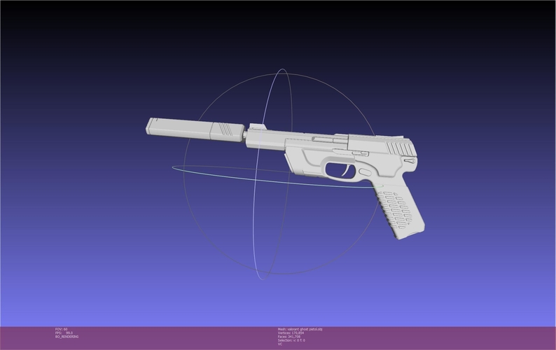 Valorant Ghost Pistol Basic Model 3D Print 541247