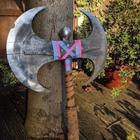 How To Train Your Dragon Astrid Battle Axe Printable Assembly - Thumbnail 3