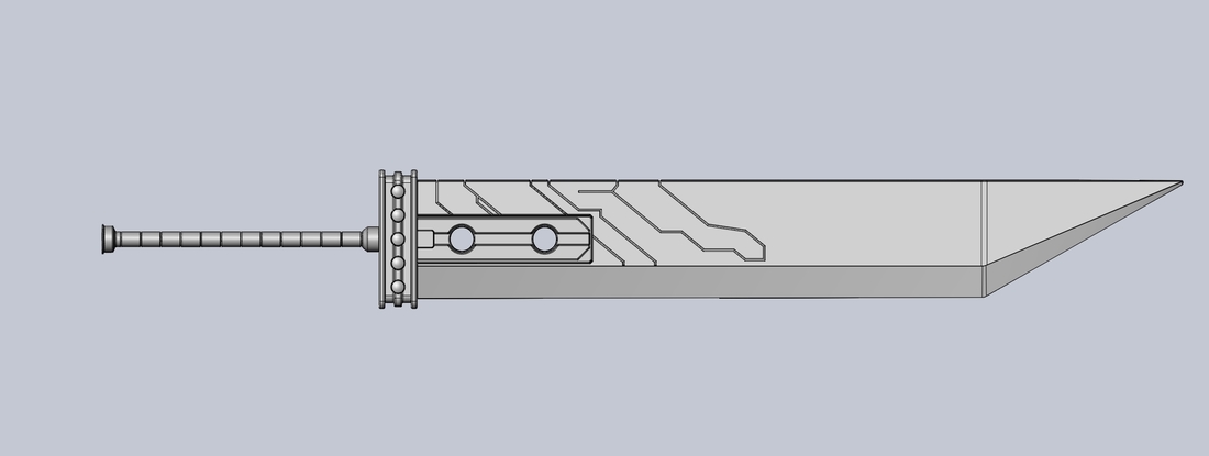 Final Fantasy Buster Sword Printable Replica 3D Print 541270