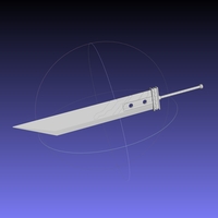 Small Final Fantasy Buster Sword Printable Replica 3D Printing 541271