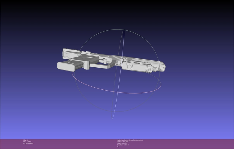 Halo ODST Socom Pistol Basic Model 3D Print 541292