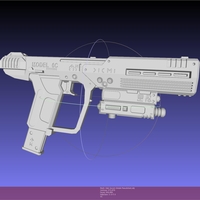 Small Halo ODST Socom Pistol Basic Model 3D Printing 541293