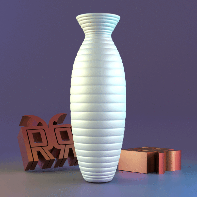 Linear vase
