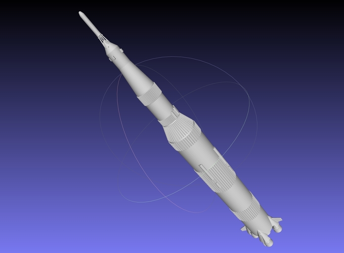 Saturn V Basic Miniature 3D Print 541325