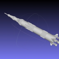 Small Saturn V Basic Miniature 3D Printing 541326