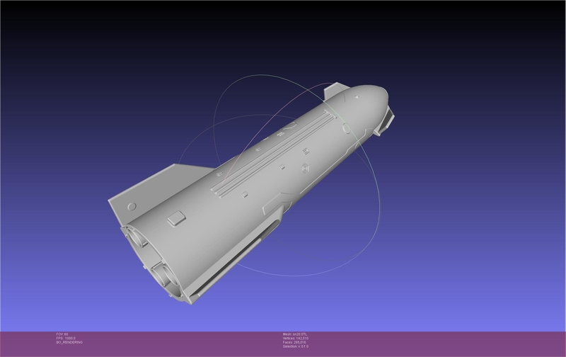 Space X Starship SN20 Printable Model
