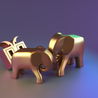 Elephant minimal decor - Thumbnail 1