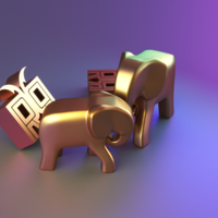Elephant minimal decor - Thumbnail 7