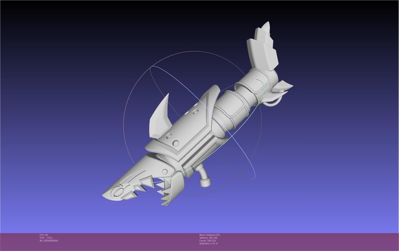 League Of Legends Jinx Fishbone Printable Assembly