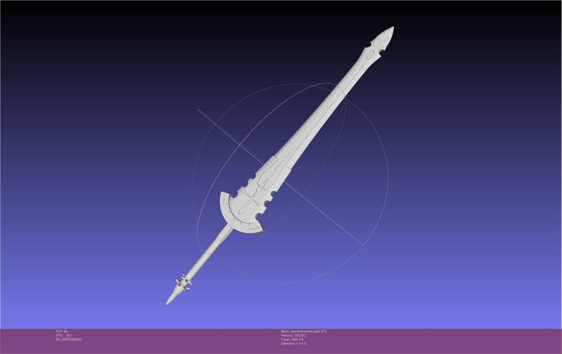 Fate Lancelot Berserker Sword Printable Assembly