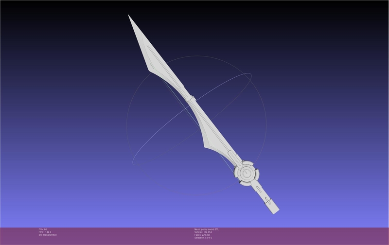 RWBY Penny Floating Array Sword Printable Assembly