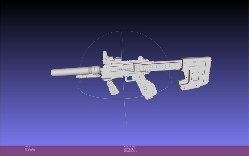 Halo ODST SMG Basic Model 3D Print 541396