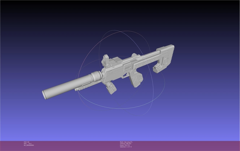 Halo ODST SMG Basic Model 3D Print 541397