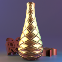 Rhombus patterned vase 02 - Thumbnail 1