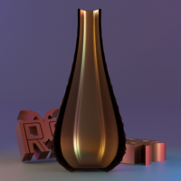 Rhombus patterned vase 02 - Thumbnail 2