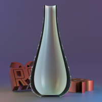 Rhombus patterned vase 02 - Thumbnail 3
