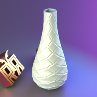 Rhombus patterned vase 02 - Thumbnail 7