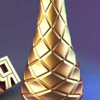 Rhombus patterned vase 02 - Thumbnail 10