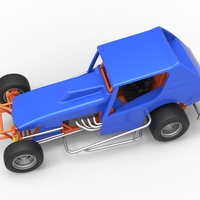 Vintage Northeast Dirt Modified stock car 1:25 - Thumbnail 4