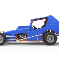 Vintage Northeast Dirt Modified stock car 1:25 - Thumbnail 9