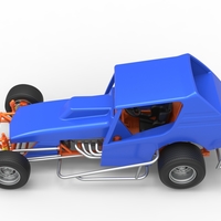 Vintage Northeast Dirt Modified stock car 1:25 - Thumbnail 10