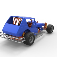 Vintage Northeast Dirt Modified stock car 1:25 - Thumbnail 17