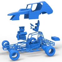 Vintage Northeast Dirt Modified stock car 1:25 - Thumbnail 24