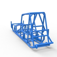 Frame of Vintage NE Dirt Modified stock car 1:25 - Thumbnail 10